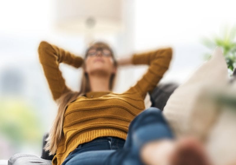 Lady Practicing Self-Care
